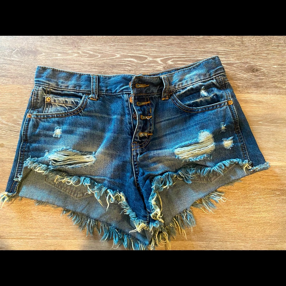American Rag Distressed Denim Shorts